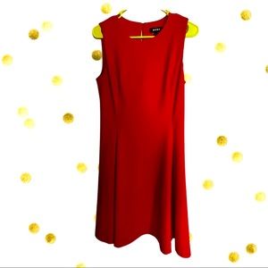 DKNY Red A-Line Dress